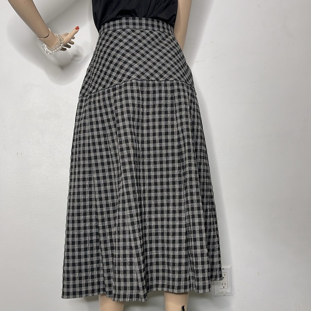Vintage Arda Ruse Check Pleated Soviet Skirt - Picture 12 of 17